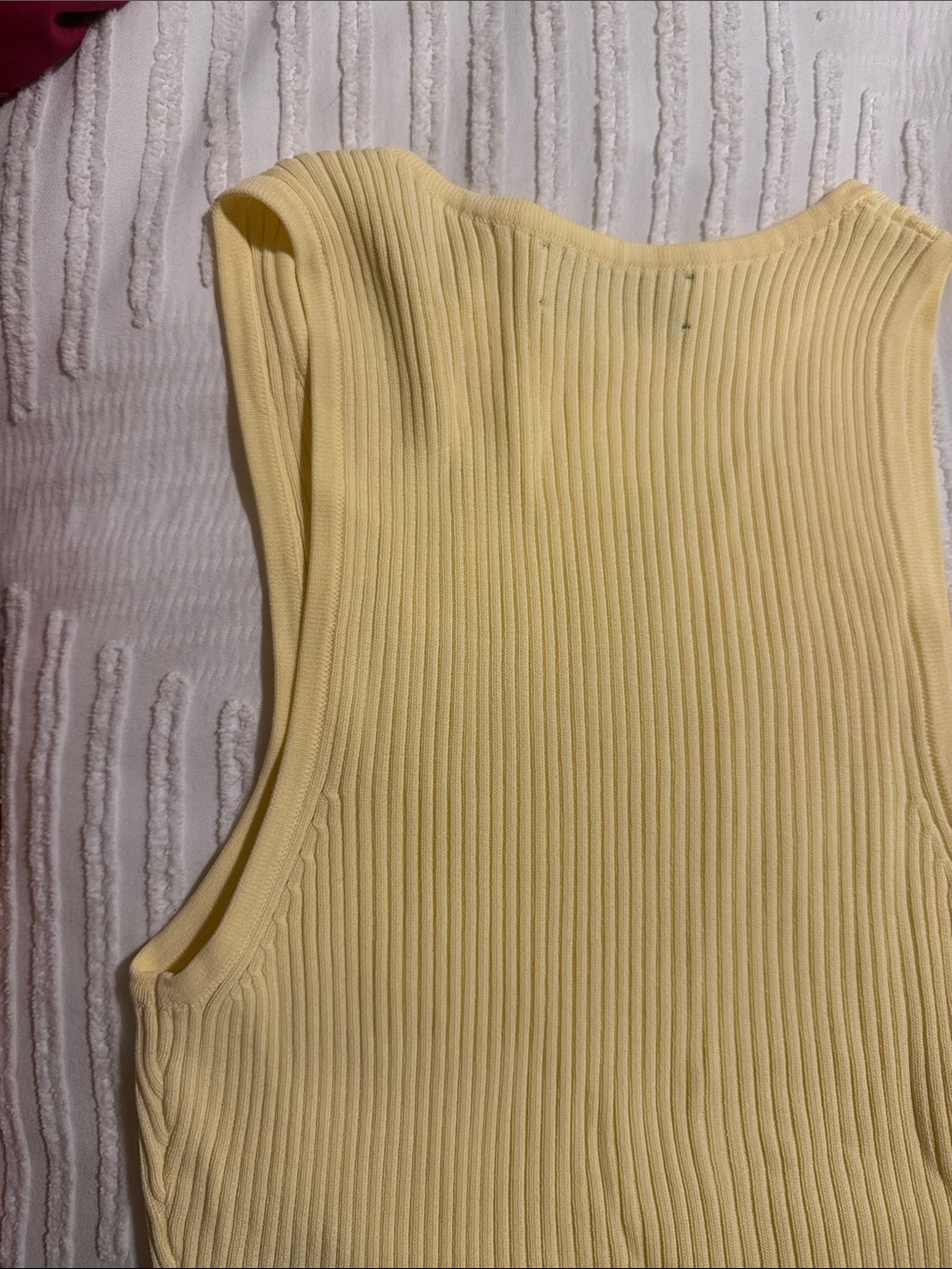 Yellow Ribbed Tank Top - Picture 6 of 6